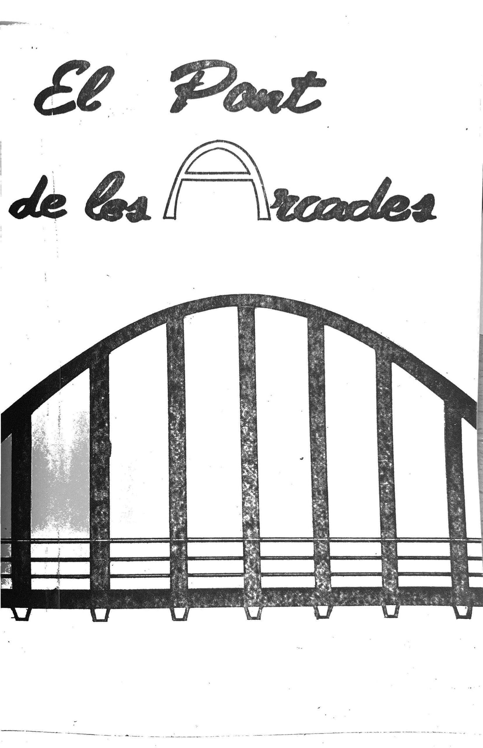 Representació històrica del pont de les Arcades de Móra d'Ebre